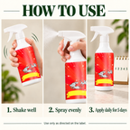 Shake well, spray evenly, and apply daily for five days